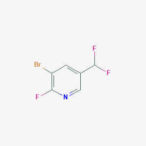 molecular formula C6H3BrF3N B2655746 3-Bromo-5-(difluoromethyl)-2-fluoropyridine CAS No. 1806002-23-2