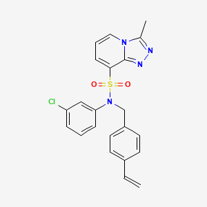 N-(3-chlorophenyl)-N-[(4-ethenylphenyl)methyl]-3-methyl-[1,2,4]triazolo[4,3-a]pyridine-8-sulfonamide