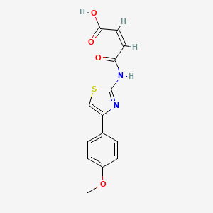 molecular formula C14H12N2O4S B2655751 (Z)-4-((4-(4-甲氧基苯基)噻唑-2-基)氨基)-4-氧代丁-2-烯酸 CAS No. 2029076-10-4