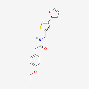 molecular formula C19H19NO3S B2655753 2-(4-ethoxyphenyl)-N-{[4-(furan-2-yl)thiophen-2-yl]methyl}acetamide CAS No. 2380056-16-4