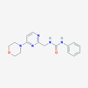 molecular formula C16H19N5O2 B2655778 1-((4-Morpholinopyrimidin-2-yl)methyl)-3-phenylurea CAS No. 1797805-54-9