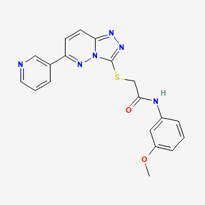molecular formula C19H16N6O2S B2655783 N-(3-methoxyphenyl)-2-[(6-pyridin-3-yl-[1,2,4]triazolo[4,3-b]pyridazin-3-yl)sulfanyl]acetamide CAS No. 877634-98-5