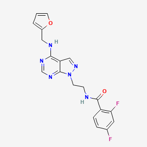 2,4-difluoro-N-(2-(4-((furan-2-ylmethyl)amino)-1H-pyrazolo[3,4-d]pyrimidin-1-yl)ethyl)benzamide