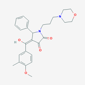 molecular formula C26H30N2O5 B265580 3-hydroxy-4-(4-methoxy-3-methylbenzoyl)-1-[3-(4-morpholinyl)propyl]-5-phenyl-1,5-dihydro-2H-pyrrol-2-one 