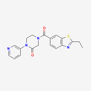 4-(2-Ethyl-1,3-benzothiazole-6-carbonyl)-1-(pyridin-3-yl)piperazin-2-one