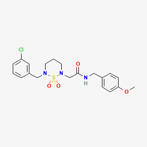 2-(6-(3-chlorobenzyl)-1,1-dioxido-1,2,6-thiadiazinan-2-yl)-N-(4-methoxybenzyl)acetamide