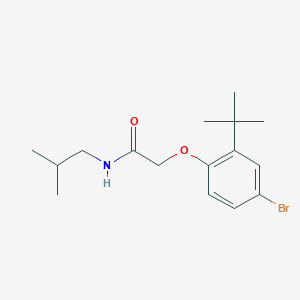 2-(4-bromo-2-tert-butylphenoxy)-N-(2-methylpropyl)acetamide