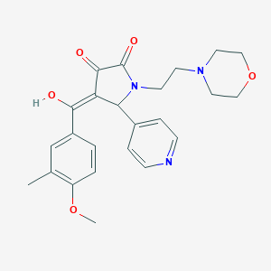 molecular formula C24H27N3O5 B265582 3-hydroxy-4-[(4-methoxy-3-methylphenyl)carbonyl]-1-[2-(morpholin-4-yl)ethyl]-5-(pyridin-4-yl)-1,5-dihydro-2H-pyrrol-2-one 