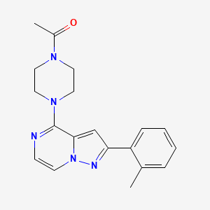 1-{4-[2-(2-Methylphenyl)pyrazolo[1,5-a]pyrazin-4-yl]piperazin-1-yl}ethanone