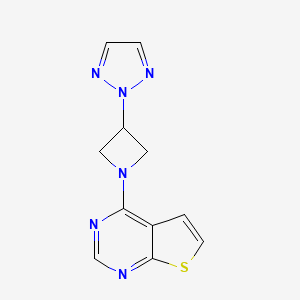 2-(1-{thieno[2,3-d]pyrimidin-4-yl}azetidin-3-yl)-2H-1,2,3-triazole