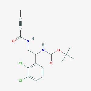 molecular formula C17H20Cl2N2O3 B2655831 Tert-butyl N-[2-(but-2-ynoylamino)-1-(2,3-dichlorophenyl)ethyl]carbamate CAS No. 2411226-41-8