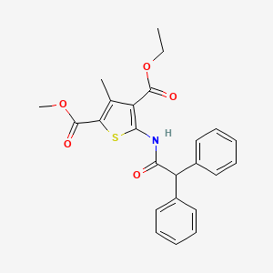 molecular formula C24H23NO5S B2655835 4-Ethyl 2-methyl 5-(2,2-diphenylacetamido)-3-methylthiophene-2,4-dicarboxylate CAS No. 356569-28-3