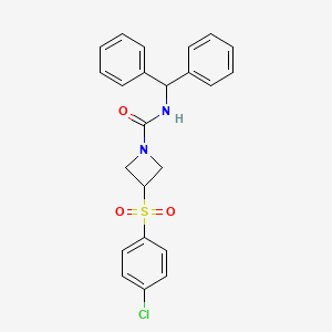 3-(4-chlorobenzenesulfonyl)-N-(diphenylmethyl)azetidine-1-carboxamide