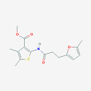 Methyl 4,5-dimethyl-2-(3-(5-methylfuran-2-yl)propanamido)thiophene-3-carboxylate