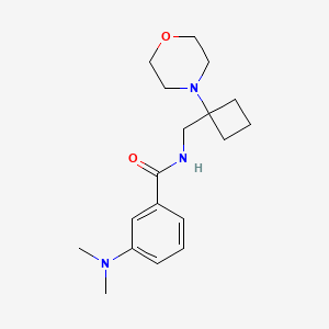 3-(Dimethylamino)-N-[(1-morpholin-4-ylcyclobutyl)methyl]benzamide