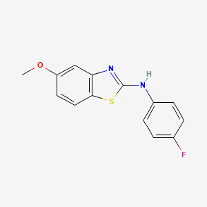 molecular formula C14H11FN2OS B2655844 N-(4-fluorophenyl)-5-methoxy-1,3-benzothiazol-2-amine CAS No. 890965-76-1