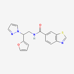 N-(2-(furan-2-yl)-2-(1H-pyrazol-1-yl)ethyl)benzo[d]thiazole-6-carboxamide