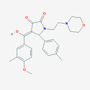 molecular formula C26H30N2O5 B265585 3-hydroxy-4-[(4-methoxy-3-methylphenyl)carbonyl]-5-(4-methylphenyl)-1-[2-(morpholin-4-yl)ethyl]-1,5-dihydro-2H-pyrrol-2-one 