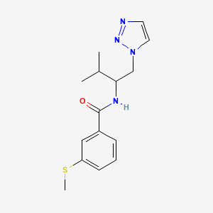 molecular formula C15H20N4OS B2655852 N-(3-甲基-1-(1H-1,2,3-三唑-1-基)丁-2-基)-3-(甲硫基)苯甲酰胺 CAS No. 2034561-93-6