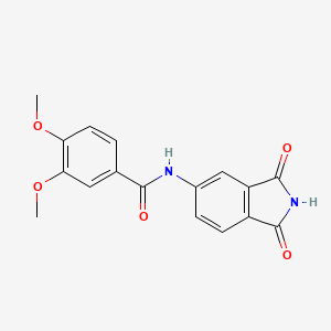 molecular formula C17H14N2O5 B2655855 N-(1,3-dioxoisoindolin-5-yl)-3,4-dimethoxybenzamide CAS No. 683235-38-3