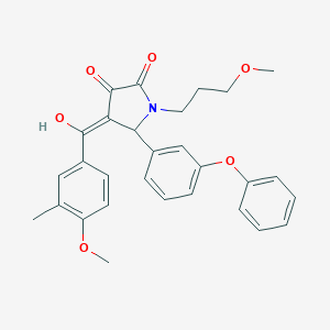 molecular formula C29H29NO6 B265586 3-hydroxy-4-[(4-methoxy-3-methylphenyl)carbonyl]-1-(3-methoxypropyl)-5-(3-phenoxyphenyl)-1,5-dihydro-2H-pyrrol-2-one 