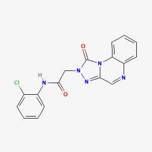 molecular formula C17H12ClN5O2 B2655860 N-(2-chlorophenyl)-2-(1-oxo-[1,2,4]triazolo[4,3-a]quinoxalin-2(1H)-yl)acetamide CAS No. 1031559-14-4