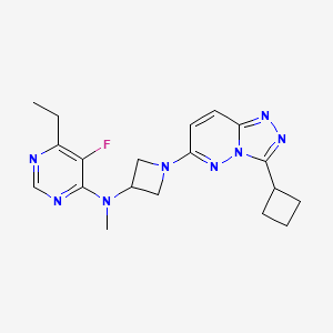 molecular formula C19H23FN8 B2655878 N-(1-(3-cyclobutyl-[1,2,4]triazolo[4,3-b]pyridazin-6-yl)azetidin-3-yl)-6-ethyl-5-fluoro-N-methylpyrimidin-4-amine CAS No. 2310012-83-8