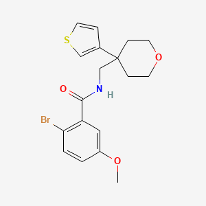 2-bromo-5-methoxy-N-((4-(thiophen-3-yl)tetrahydro-2H-pyran-4-yl)methyl)benzamide