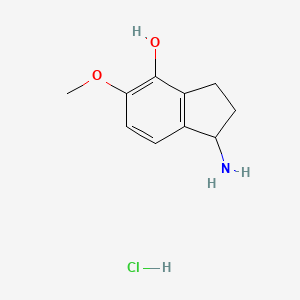 molecular formula C10H14ClNO2 B2655892 1-氨基-5-甲氧基-2,3-二氢-1H-茚-4-醇盐酸盐 CAS No. 168903-12-6