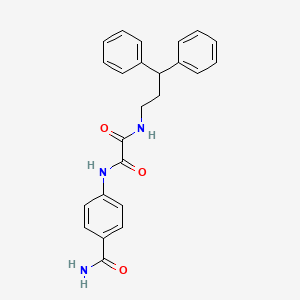 N1-(4-carbamoylphenyl)-N2-(3,3-diphenylpropyl)oxalamide