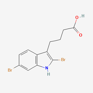 molecular formula C12H11Br2NO2 B2655896 4-(2,6-dibromo-1H-indol-3-yl)butanoic acid CAS No. 91571-17-4; 91844-19-8