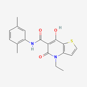N-(2,5-dimethylphenyl)-4-ethyl-7-hydroxy-5-oxo-4,5-dihydrothieno[3,2-b]pyridine-6-carboxamide