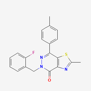 5-(2-fluorobenzyl)-2-methyl-7-(p-tolyl)thiazolo[4,5-d]pyridazin-4(5H)-one