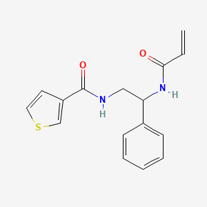 N-[2-Phenyl-2-(prop-2-enoylamino)ethyl]thiophene-3-carboxamide