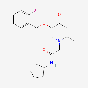 N-cyclopentyl-2-(5-((2-fluorobenzyl)oxy)-2-methyl-4-oxopyridin-1(4H)-yl)acetamide