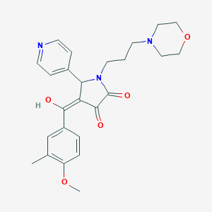 molecular formula C25H29N3O5 B265592 3-hydroxy-4-(4-methoxy-3-methylbenzoyl)-1-[3-(4-morpholinyl)propyl]-5-(4-pyridinyl)-1,5-dihydro-2H-pyrrol-2-one 