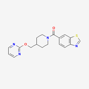 1,3-Benzothiazol-6-yl-[4-(pyrimidin-2-yloxymethyl)piperidin-1-yl]methanone