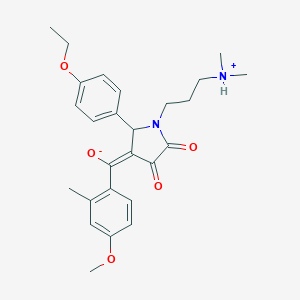 molecular formula C26H32N2O5 B265593 (E)-{1-[3-(dimethylammonio)propyl]-2-(4-ethoxyphenyl)-4,5-dioxopyrrolidin-3-ylidene}(4-methoxy-2-methylphenyl)methanolate 