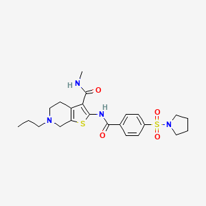 N-methyl-6-propyl-2-[(4-pyrrolidin-1-ylsulfonylbenzoyl)amino]-5,7-dihydro-4H-thieno[2,3-c]pyridine-3-carboxamide