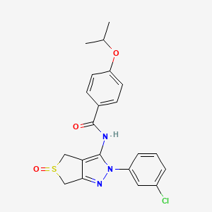 N-(2-(3-chlorophenyl)-5-oxido-4,6-dihydro-2H-thieno[3,4-c]pyrazol-3-yl)-4-isopropoxybenzamide