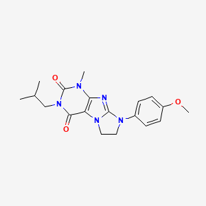 6-(4-Methoxyphenyl)-4-methyl-2-(2-methylpropyl)-7,8-dihydropurino[7,8-a]imidazole-1,3-dione