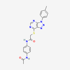 N-(4-acetamidophenyl)-2-((3-(p-tolyl)-3H-[1,2,3]triazolo[4,5-d]pyrimidin-7-yl)thio)acetamide