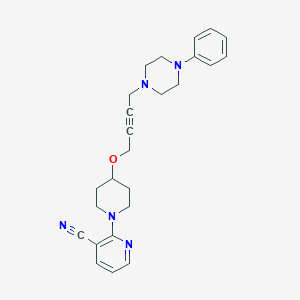 2-[4-[4-(4-Phenylpiperazin-1-yl)but-2-ynoxy]piperidin-1-yl]pyridine-3-carbonitrile