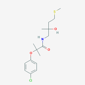 2-(4-chlorophenoxy)-N-(2-hydroxy-2-methyl-4-(methylthio)butyl)-2-methylpropanamide