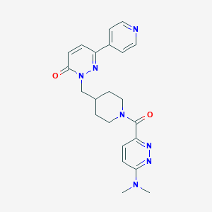 2-({1-[6-(Dimethylamino)pyridazine-3-carbonyl]piperidin-4-yl}methyl)-6-(pyridin-4-yl)-2,3-dihydropyridazin-3-one
