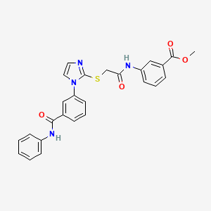 methyl 3-{[({1-[3-(anilinocarbonyl)phenyl]-1H-imidazol-2-yl}thio)acetyl]amino}benzoate