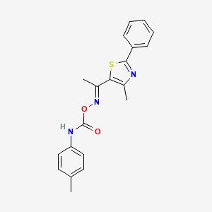molecular formula C20H19N3O2S B2655964 4-Methyl-2-phenyl-5-{[(4-toluidinocarbonyl)oxy]ethanimidoyl}-1,3-thiazole CAS No. 860649-91-8