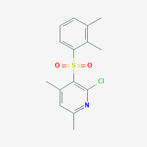 molecular formula C15H16ClNO2S B2655978 2-Chloro-3-[(2,3-dimethylphenyl)sulfonyl]-4,6-dimethylpyridine CAS No. 400089-39-6