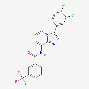 N-[3-(3,4-dichlorophenyl)imidazo[1,2-a]pyridin-8-yl]-3-(trifluoromethyl)benzamide