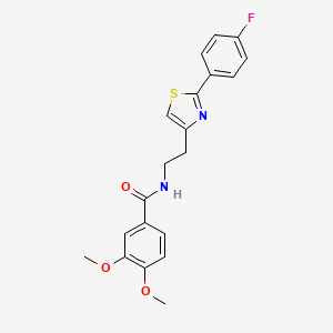 molecular formula C20H19FN2O3S B2655989 N-[2-[2-(4-fluorophenyl)-1,3-thiazol-4-yl]ethyl]-3,4-dimethoxybenzamide CAS No. 896607-02-6